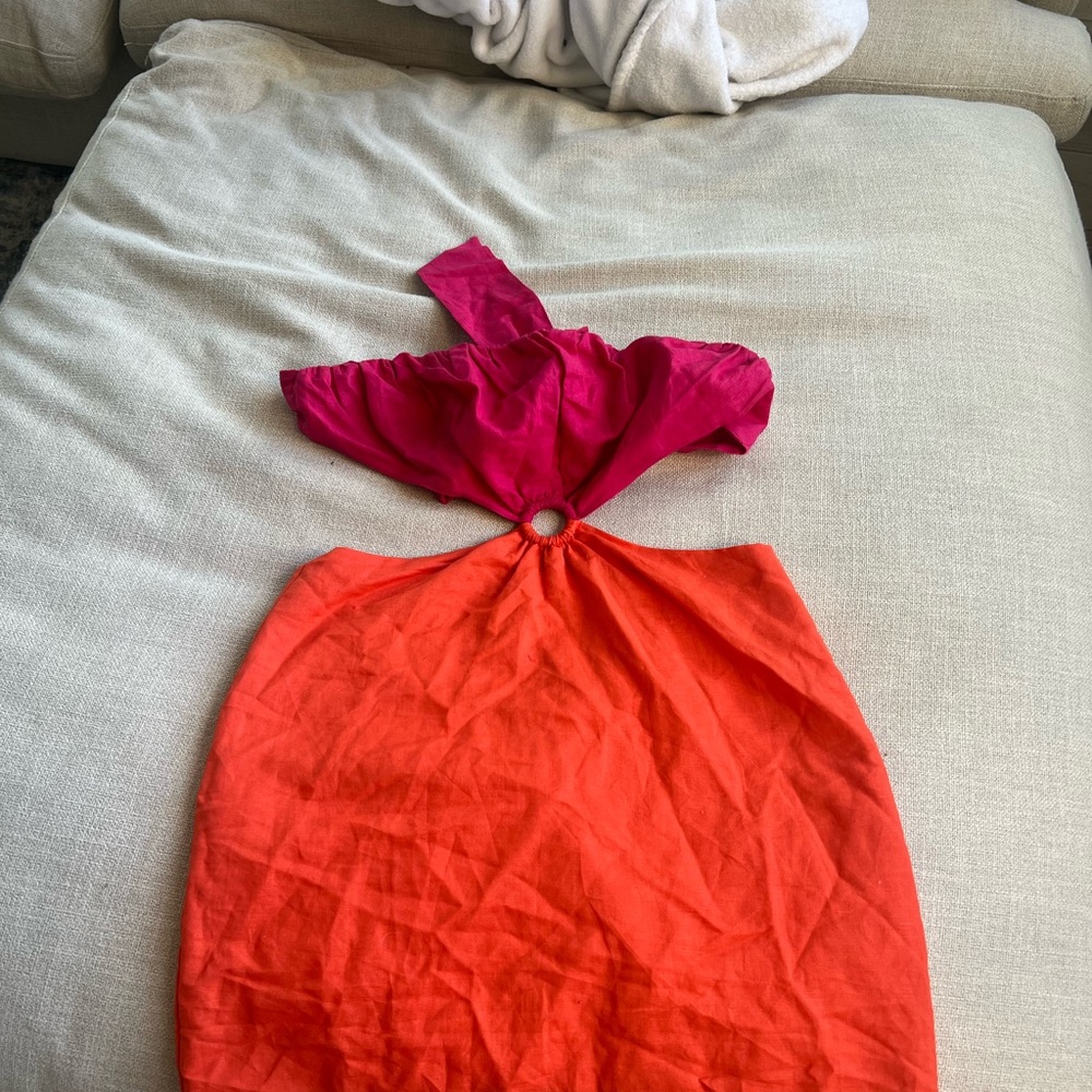 Vibrant Pink and Orange Dress
